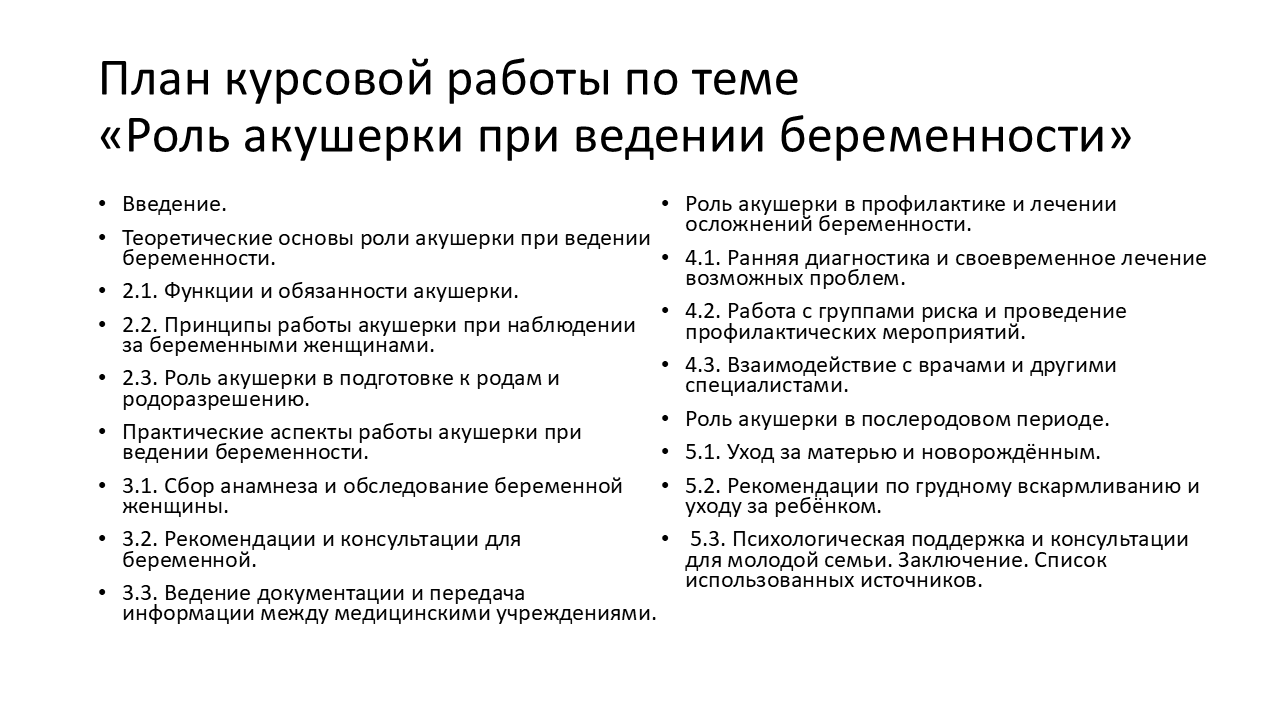 Как написать содержание