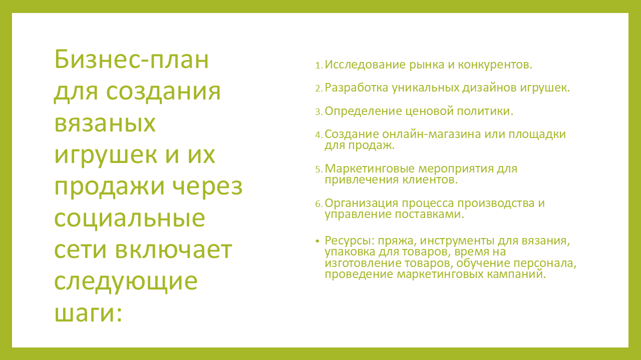 составить бизнес план