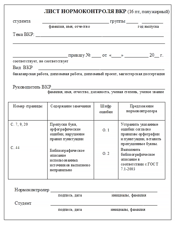 как пройти нормоконтроль