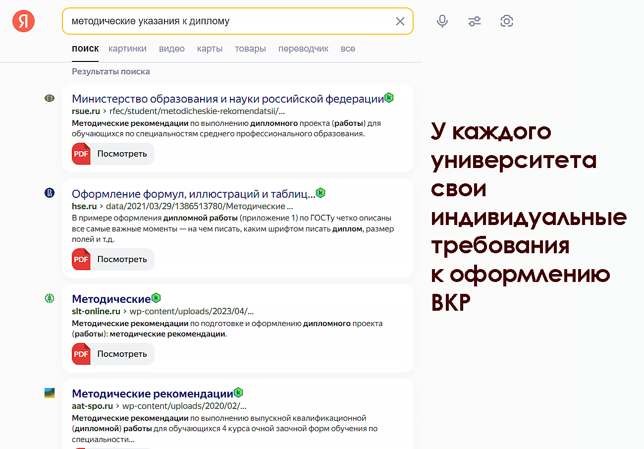 Оформление дипломной работы