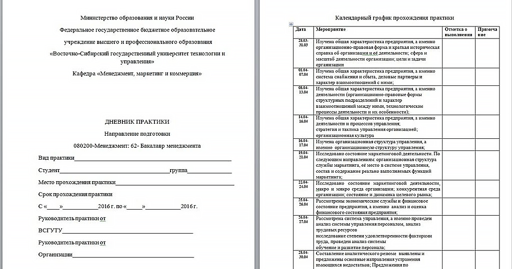 Как написать самому дневник и отчет по практике