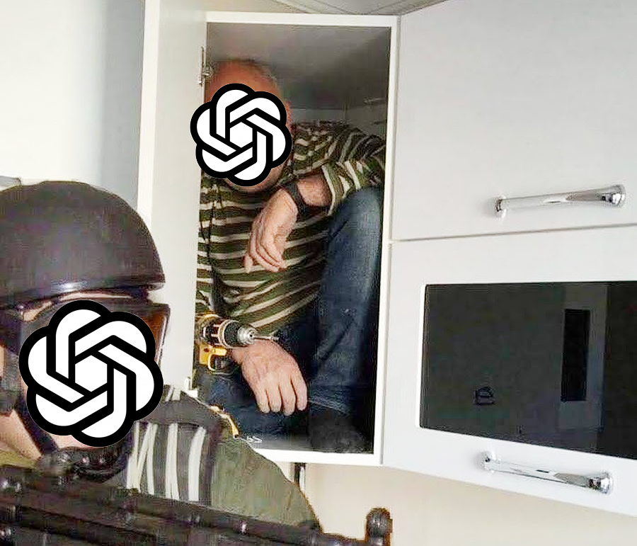 мем прячется в шкафу